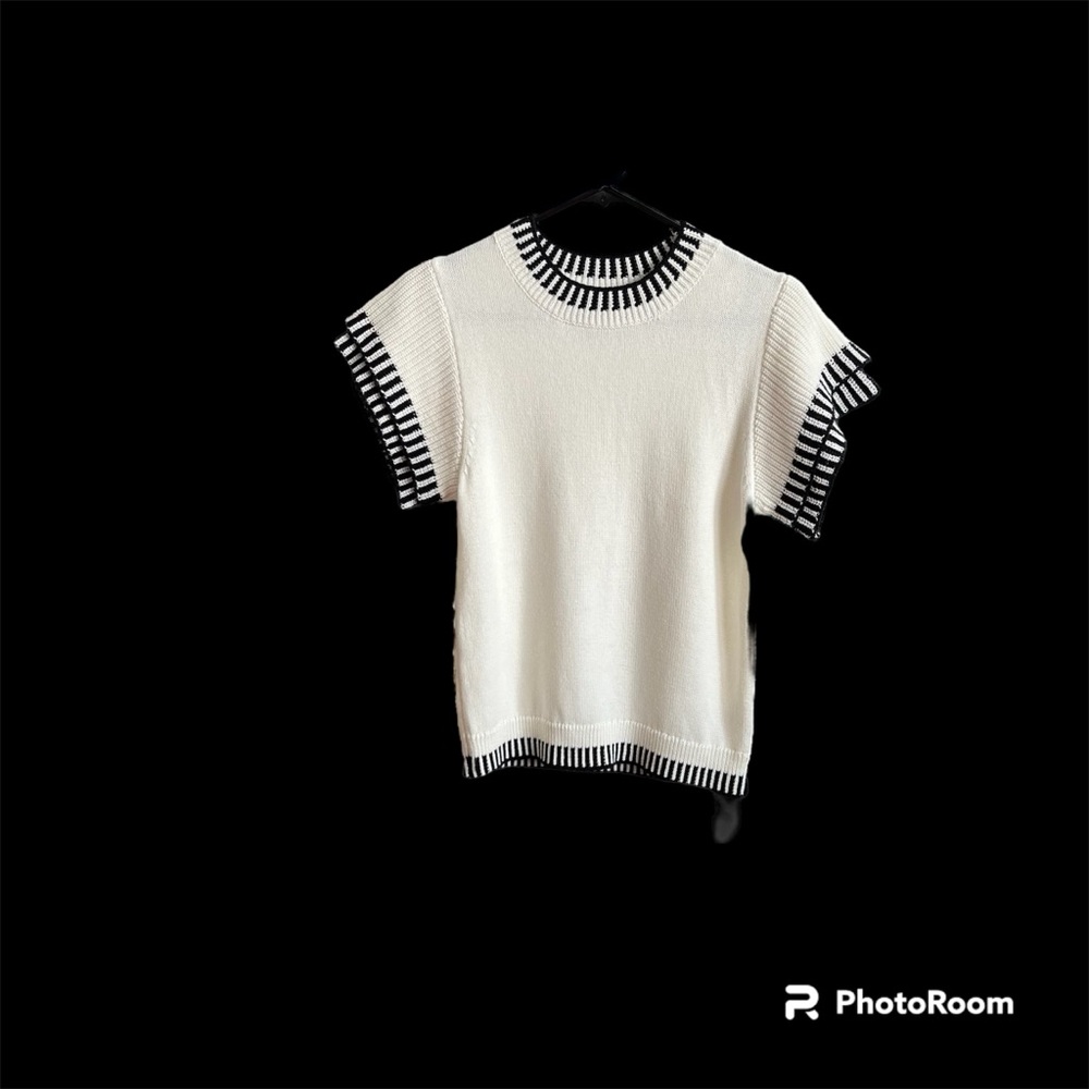 Crew neck  short sleeve pullover top RT5784